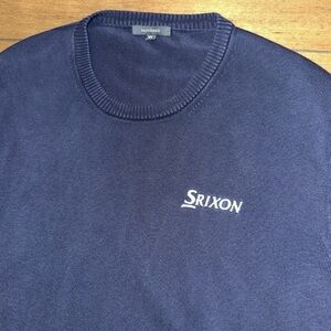 Turtleson Srixon Sweater Mens XL Navy Blue Golf Crew Neck Pullover Pima Cotton